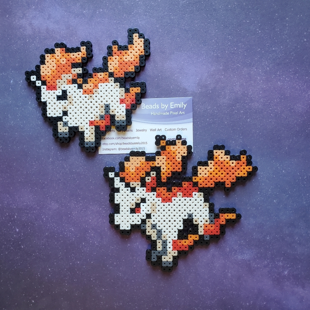 Ponyta & Rapidash Magnets - Handmade Pokemon Home Decor - Game Room